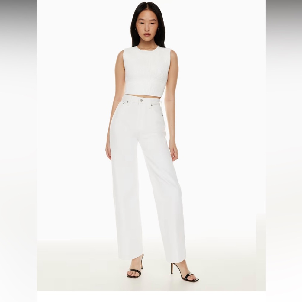 The '90s Winona Hi-Rise Wide Jean - White size 28